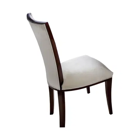 Jedálenské stoličky TARANKO Krzeslo VI jedálenská stolička béžová (Velvet-B1 380) / mahagón vysoký lesk