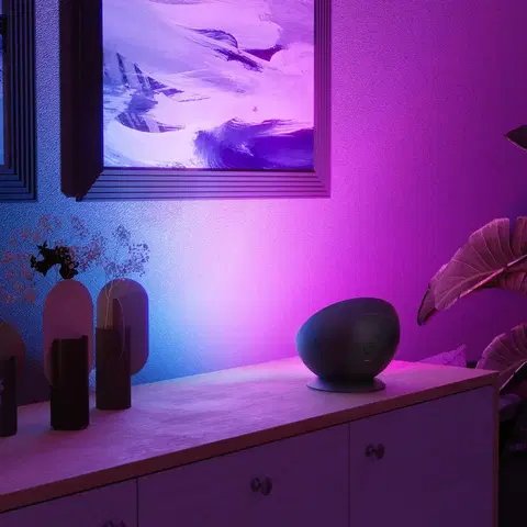 SmartHome stolové lampy Hama LED stolná lampa WLAN, okrúhla, inteligentná, RGBW, stmievateľná