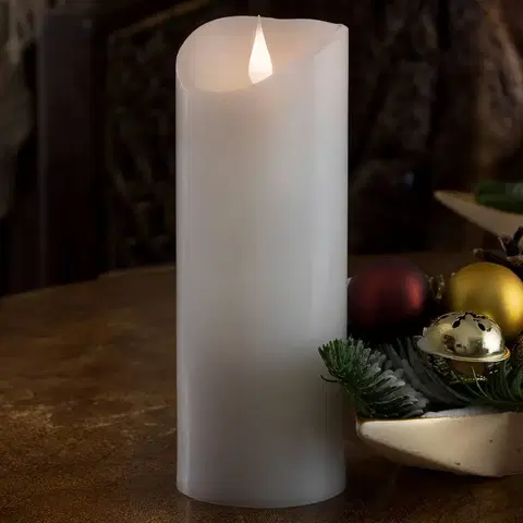 LED sviečky Konstsmide Christmas Vybavené 3D plameňom LED sviečka Reálny vosk