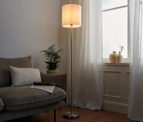 Lamps Stojacia lampa s textilným tienidlom