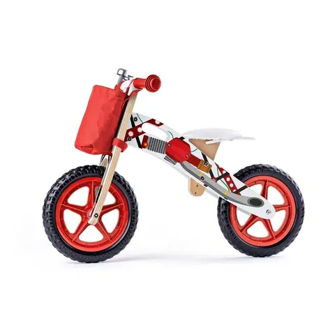 Detské vozítka a príslušenstvo Woody Odrážadlo motorka, červená