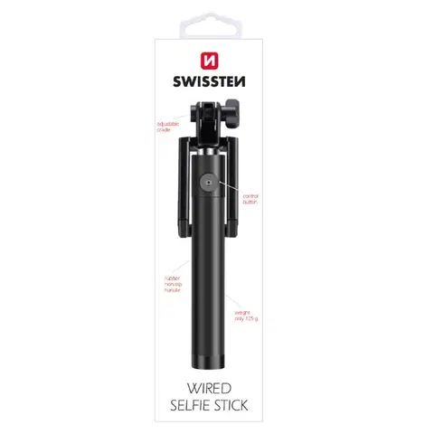 Držiaky na mobil Selfie tyč Swissten s 3,5 mm jack konektorom 32000200