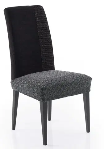 Stoličky Poťah elastický na sedák stoličky, MARTIN, tm.šedá, komplet 2 ks,