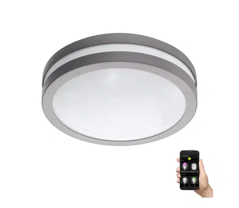 Svietidlá Eglo Eglo 97299 - LED Stmievateľné kúpeľňové svietidlo LOCANA-C LED/14W šedá IP44 