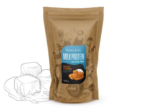 Proteíny Protein & Co. MILK PROTEIN – lactose free Zvoľ príchuť: Salted caramel