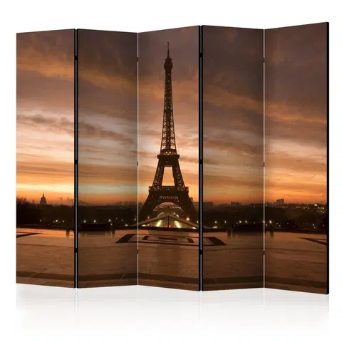 Paravány Paraván Evening Colours of Paris Dekorhome 225x172 cm (5-dielny)