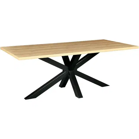 Jedálenské stoly Stôl Oregon 200x100x79 Prirodzené  /Kov