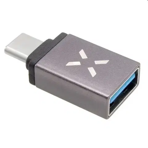 USB káble FIXED Link Redukcia z hliníka USB-A na USB-C, sivý FIXA-UC-GR