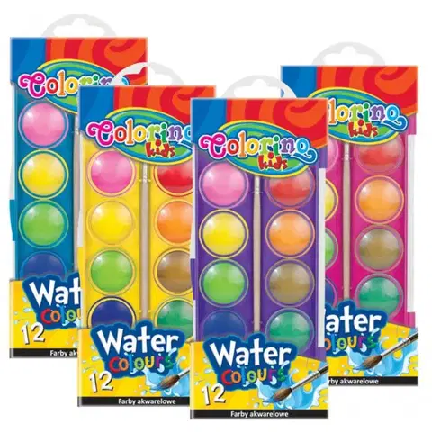 Hračky PATIO - Colorino vodové farby 23mm 12 farieb