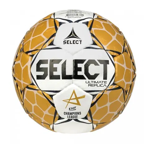 Lopty na hádzanú Hádzanárska lopta SELECT HB Ultimate replica EHF Champions League 2 - bielo-zlatá