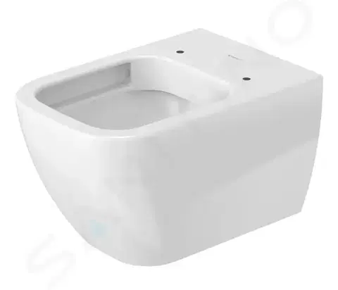 Záchody DURAVIT - Happy D.2 Závesné WC, Rimless, WonderGliss, biela 22220900001