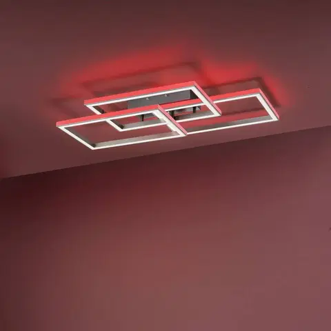 Stropné svietidlá Paul Neuhaus Paul Neuhaus Helix stropné LED svetlo 3 rámy 82 cm