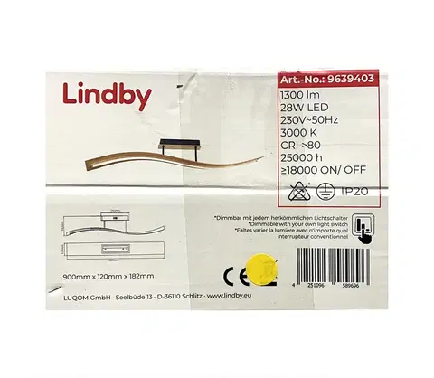 Svietidlá Lindby Lindby - LED Stmievateľný prisadený luster LARISA LED/28W/230V 