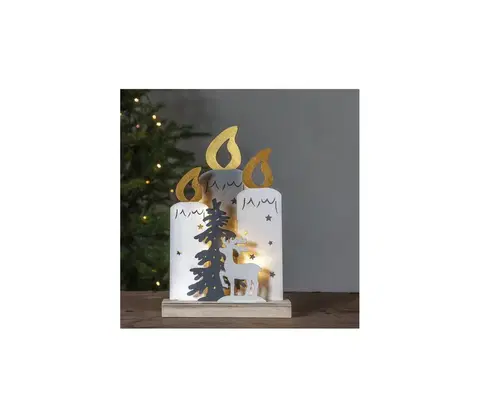 Vianočné dekorácie Eglo Eglo 411289 - LED Vianočná dekorácia FAUNA 10xLED/0,03W/2xAA 