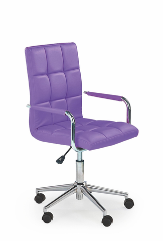 Kancelárske stoličky HALMAR Gonzo 2 kancelárske kreslo s podrúčkami fialová / chróm