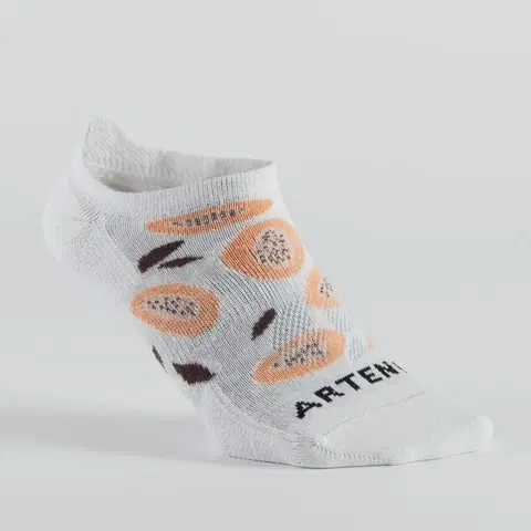 bedminton Športové ponožky RS 160 nízke biele a béžové 3 páry