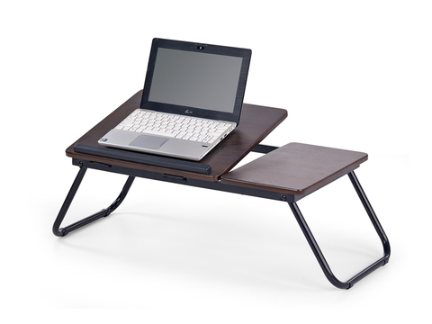 PC stoly HALMAR B-19 stolík na notebook tmavý vlašský orech / čierna