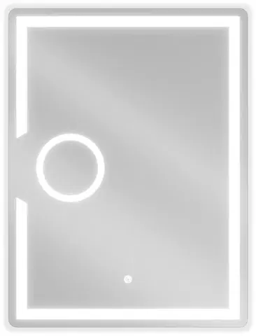 Kúpeľňa MEXEN - Onyx zrkadlo s osvetlením s kozmetickým zrkadlom 60 x 80 cm, LED 600 9813-060-080-611-00