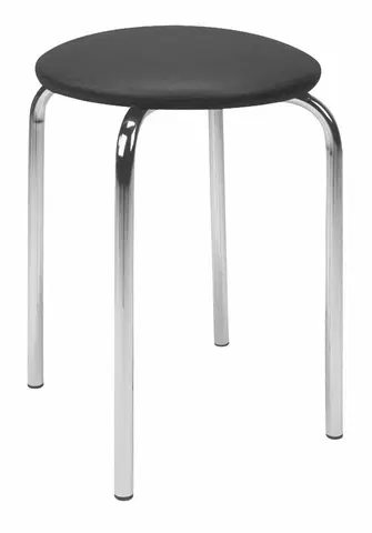 Jedálenské stoličky HALMAR Chico stolička bez operadla čierna (V04)