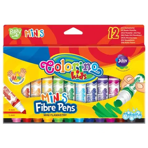 Kreatívne a výtvarné hračky PATIO - Colorino fixy Baby line Minis 12 farieb