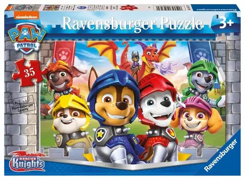 Hračky puzzle RAVENSBURGER - Labková patrola: Hrdinské psy 35 dielikov