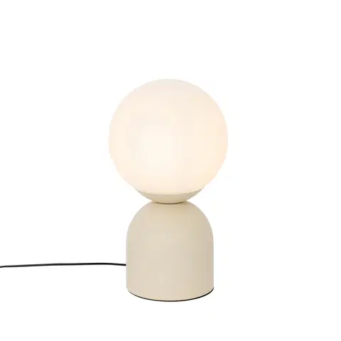 Stolove lampy Hotelová elegantná stolná lampa béžová s opálovým sklom - Pallon Trend