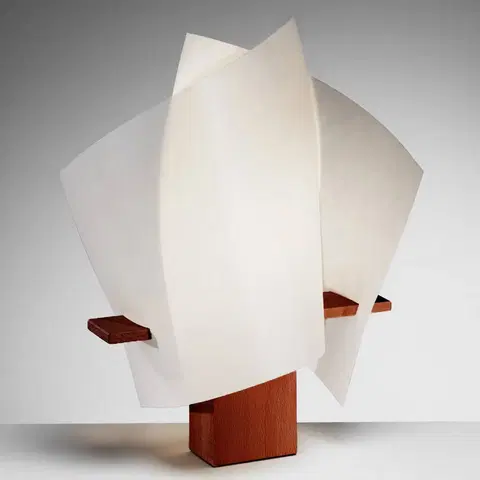Stolové lampy Domus Dizajnérska stolná lampa PLAN B, gaštan