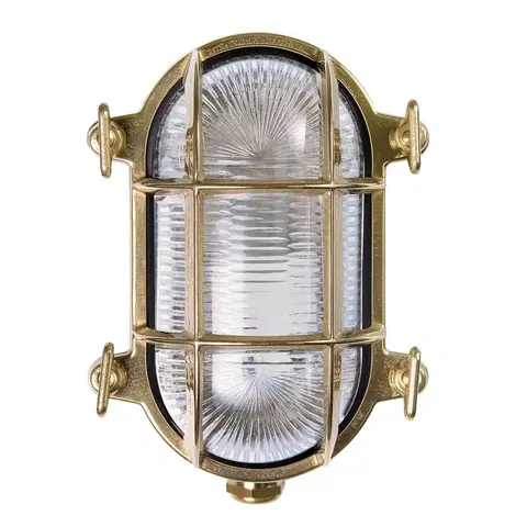 Vonkajšie nástenné svietidlá Moretti Luce Nástenné svetlo Tortuga ovál 17cm prírodná/číra