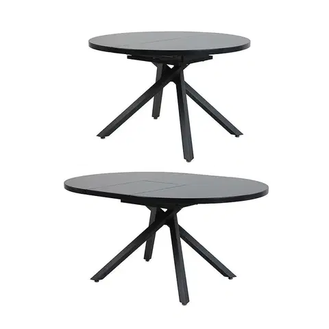 Jedálenské stoly Rozkladací stôl Draco B10038-120/160x120cm čierna mat