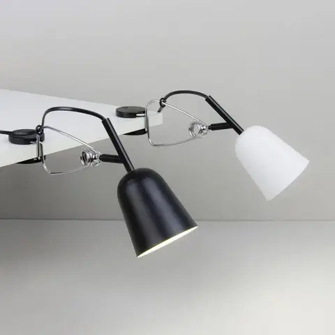 Stolové lampy s klipom FARO BARCELONA Upínacia lampa Studio, čierna/krémová