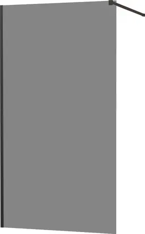 Sprchové dvere MEXEN/S - KIOTO Sprchová zástena WALK-IN 80x200 cm 8 mm, čierna, dymové sklo 800-080-101-70-40