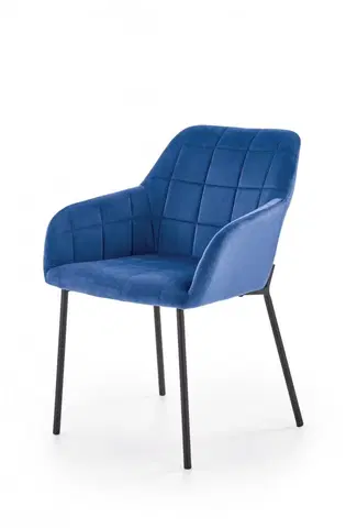Jedálenské stoličky a kreslá Jedálenské kreslo K305 Halmar Modrá