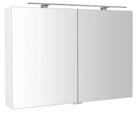Kúpeľňový nábytok SAPHO - RIWA galérka s LED osvetlením, 101x70x17cm, biela lesk RIW100-0030