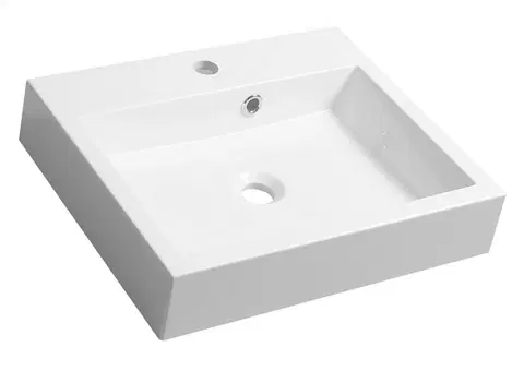 Kúpeľňa SAPHO - ORINOKO umývadlo 50x42cm, liaty mramor, biela OR050