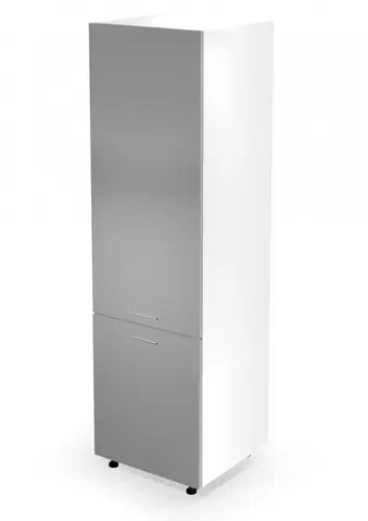 Vento Vysoká skriňa pre vstavanú chladničku VENTO DL-60/214 Halmar Sivá