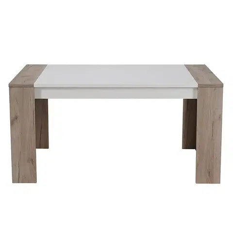 Jedálenské stoly Stôl Cremona TS 155x90 šedá dub/biely 11008801