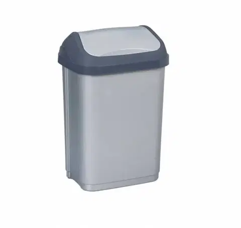 Odpadkové koše Kinekus Kôš na odpad zasúvací 50l, plastový, RASMUS roll top, sivý
