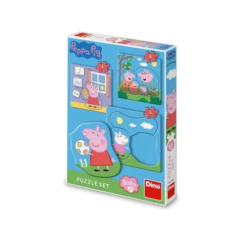 Hračky puzzle DINO - Peppa Pig - Rodina 3-5 Baby Puzzle Set