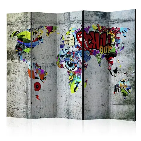 Paravány Paraván Graffiti World Dekorhome