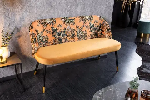 Lavice a stoličky Lavica BÉLOS Dekorhome Žltá