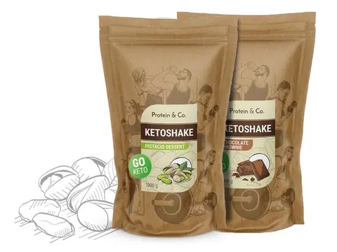 Ketodiéta Protein & Co. Ketoshake 1 + 1 kg za zvýhodnenú cenu – proteínový diétny koktail Zvoľ príchuť: Coconut milk, Zvoľ príchuť: Vanilla dream