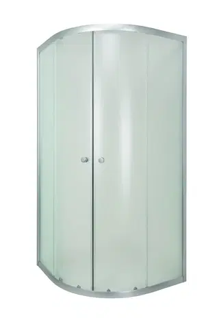 Sprchovacie kúty INVENA - Sprchovací kút štvrťkruh VITORIA, profil: satin, sklo frosted 90x90cm AK-49-196-O