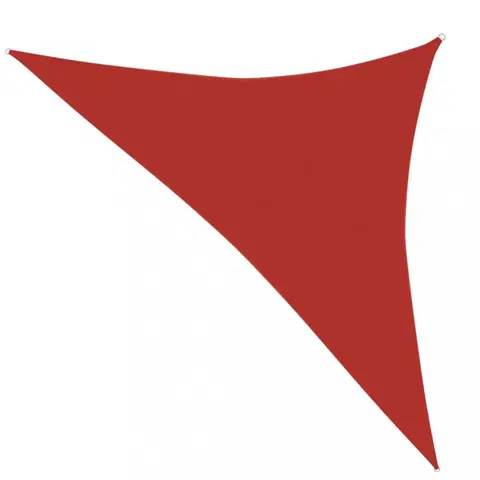 Stínící textilie Tieniaca plachta trojuholníková HDPE 2,5 x 2,5 x 3,5 m Dekorhome Červená