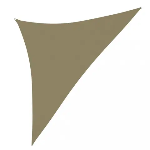 Stínící textilie Tieniaca plachta trojuholníková 3,5 x 3,5 x 4,9 m oxfordská látka Dekorhome Béžová