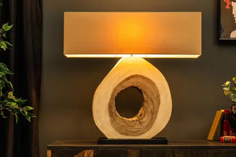 Stolné lampy LuxD 21560 Dizajnová stolná lampa Deandre, 92 cm orech
