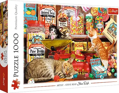 Hračky puzzle TREFL - Puzzle 1000 - Mačacie sladkosti