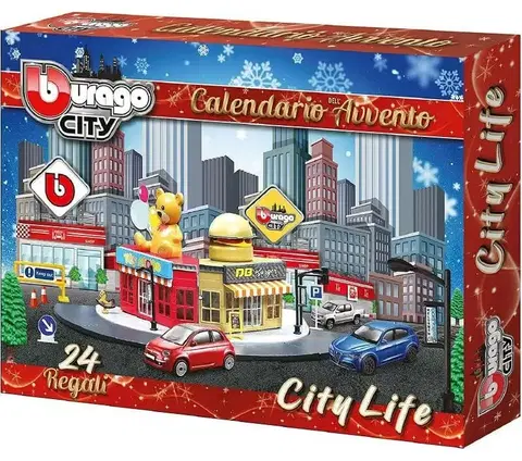 Hračky - autodráhy a garáže pre autíčka BBURAGO - City Advent Calendar