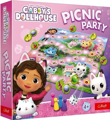 Hračky spoločenské hry pre deti TREFL -  Hra - Picnic Patry - Gabby´s Dollhouse