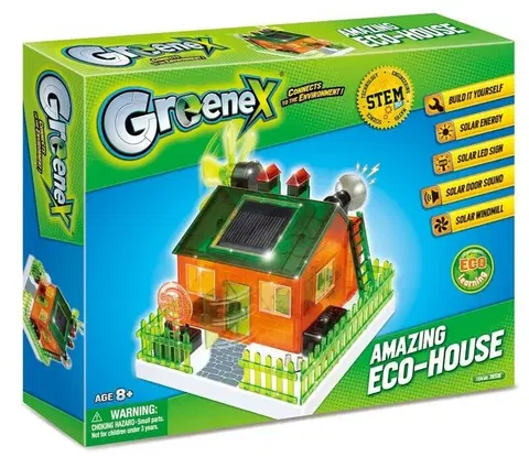 Hračky prístroje a vedecké prístroje WIKY - Greenex Solárny eko domček stavebnica