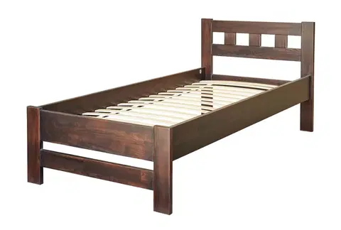 Manželské postele RIJANA drevená posteľ 90 cm, orech